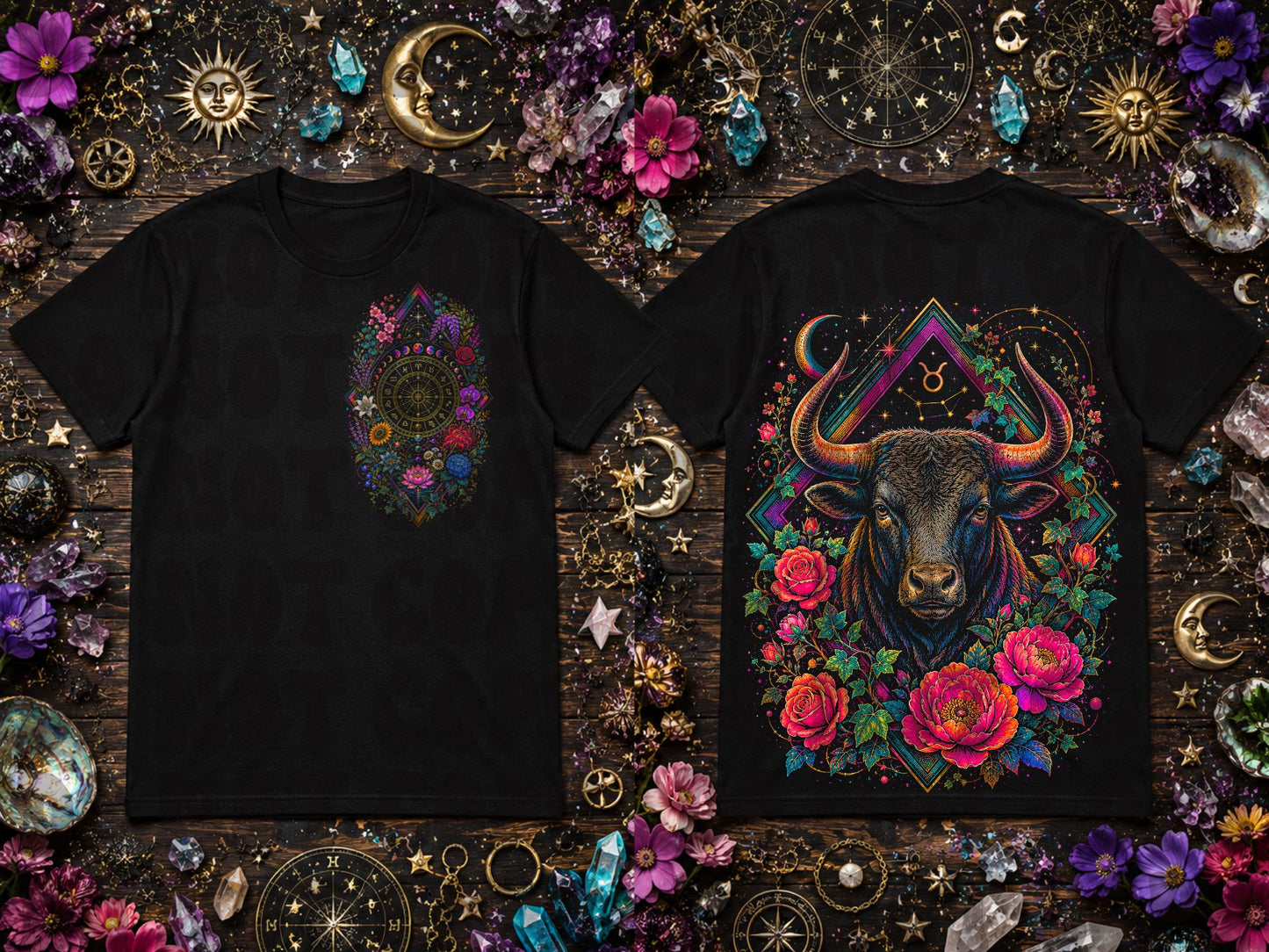 Taurus Zodiac Blk Tee