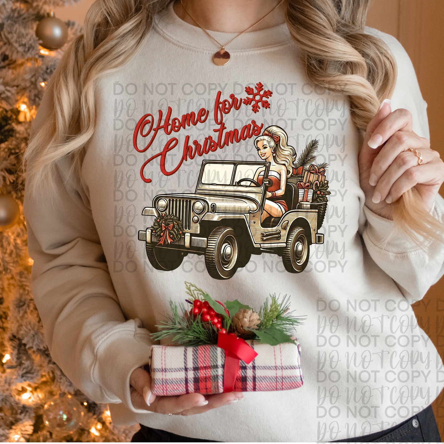 Home for Christmas Jeep Girl