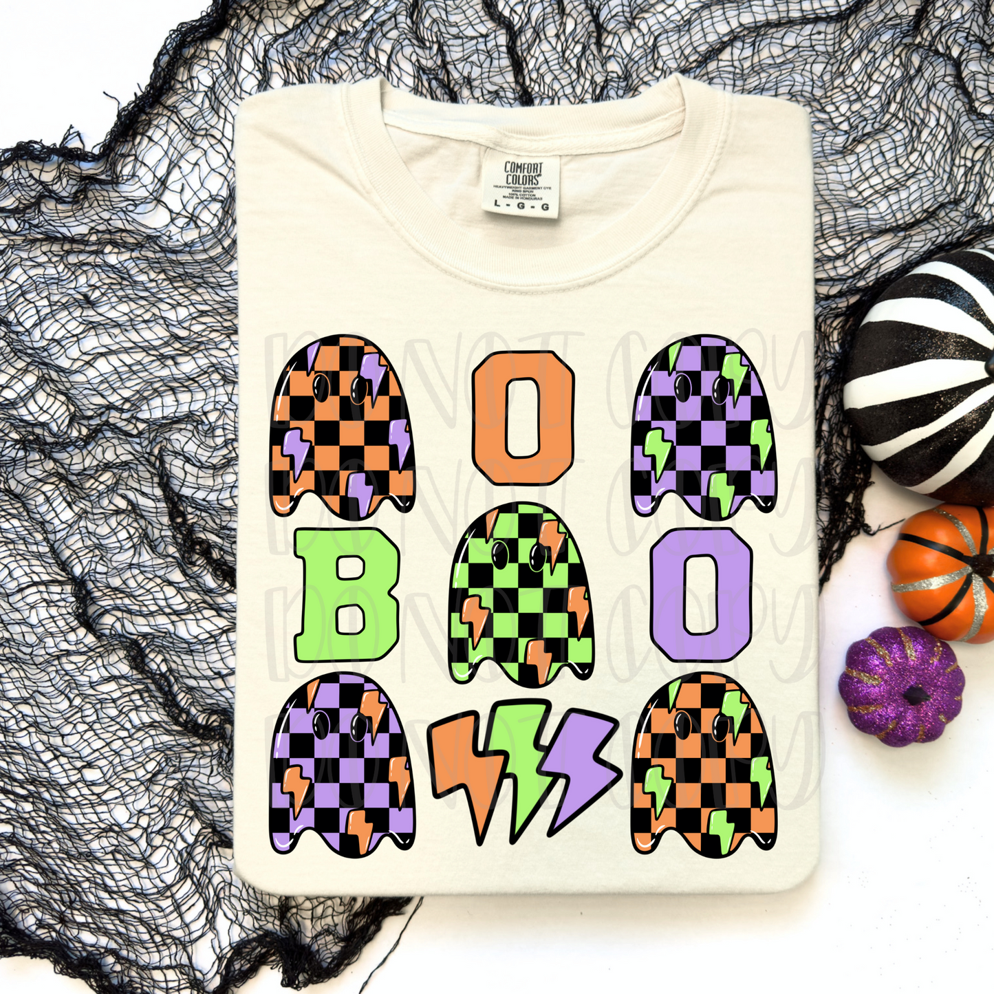Boo Checkerboard Ghosts