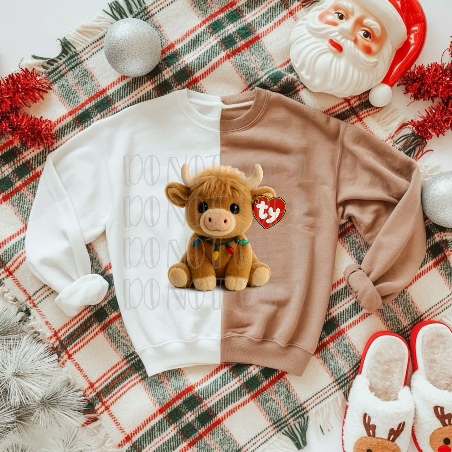 Stuffie Highland Cow Christmas