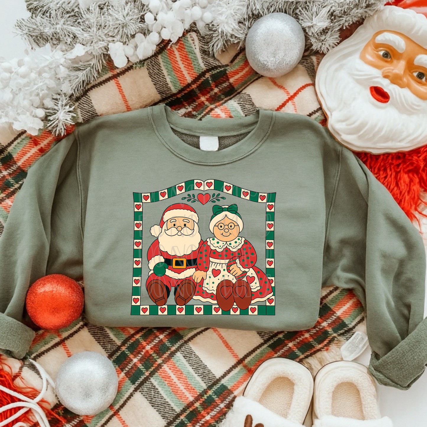 Santa and Mrs Claus Folk Art