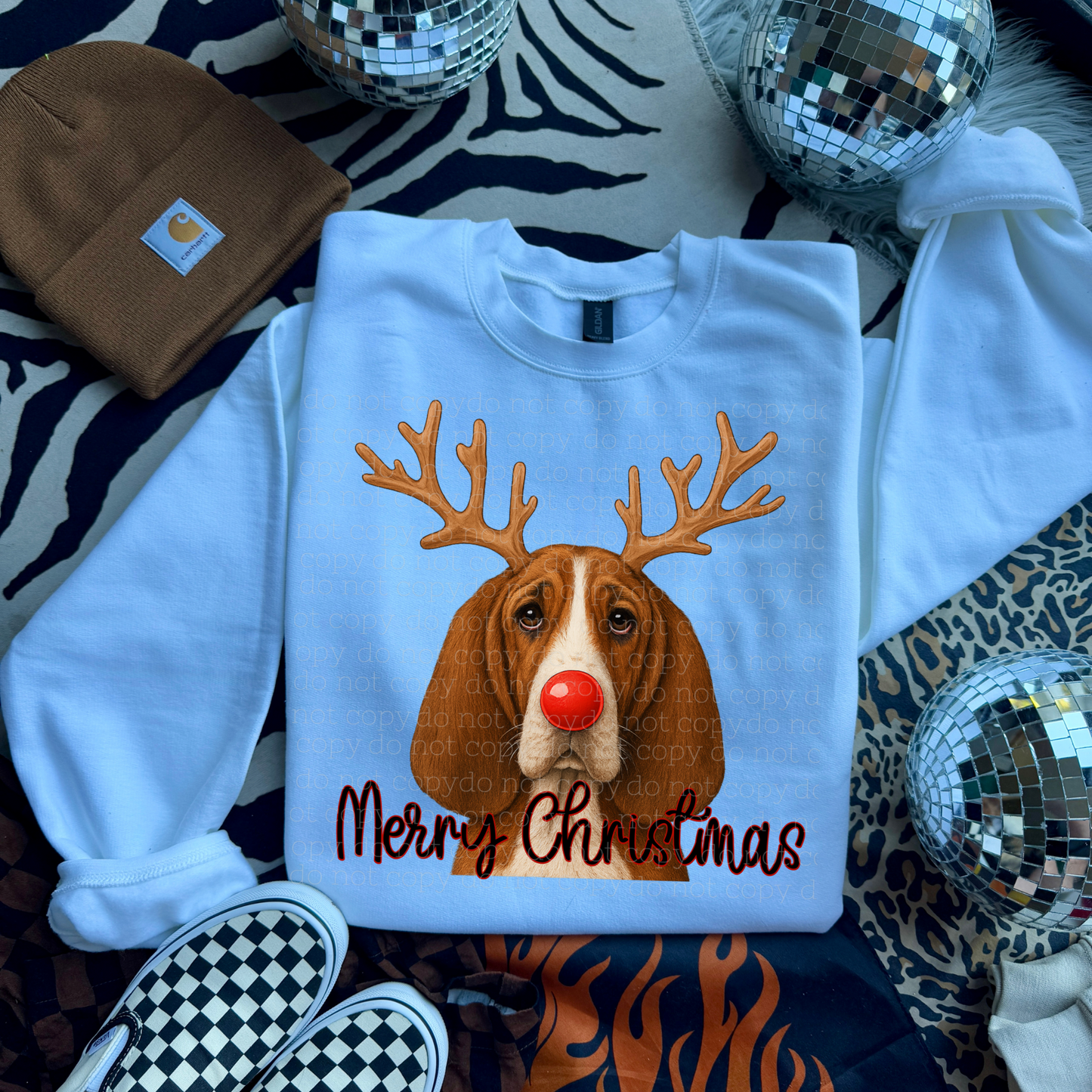 Merry Christmas Basset Hound