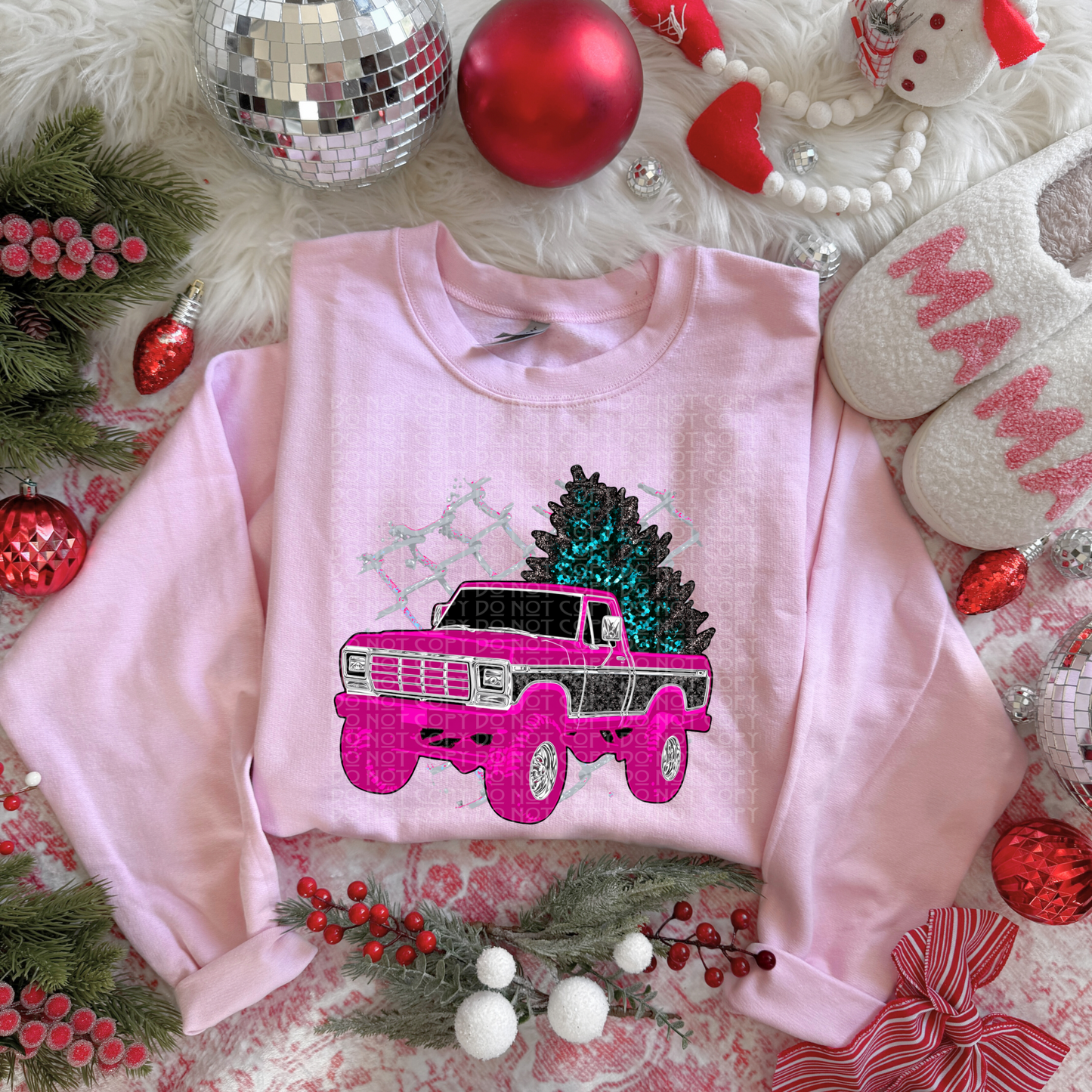 Pink Truck Christmas Tree