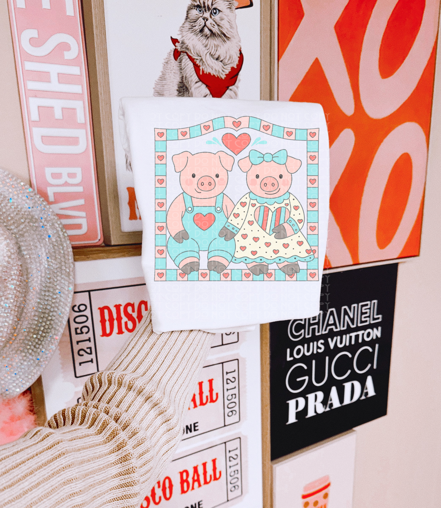 Pig Couple Vintage