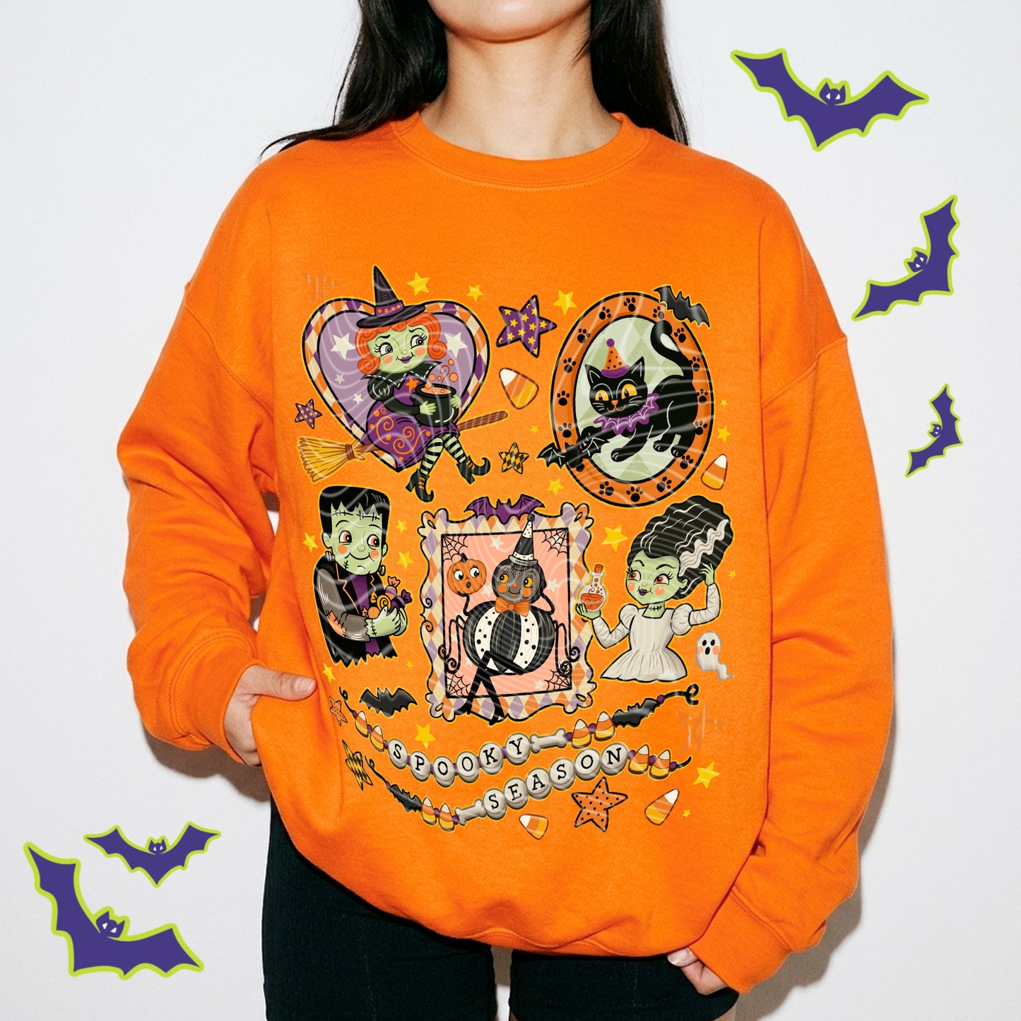 Vintage Halloween Characters Spooky Season