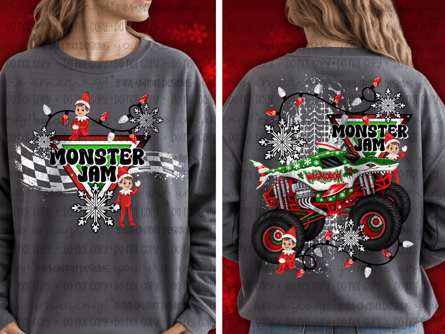 Christmas Megalodon Monster Jam