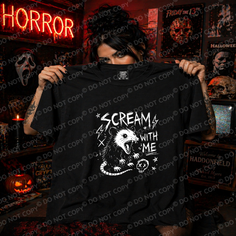 Scream With Me Blk Tee
