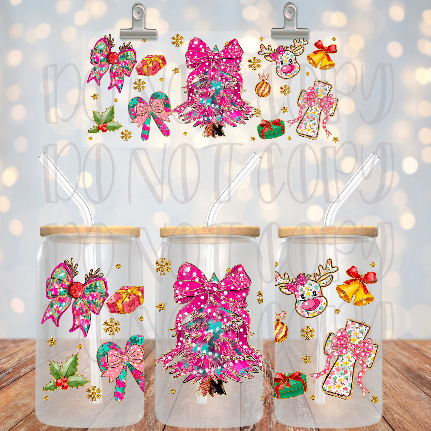 Pink Christmas Tree with Bow