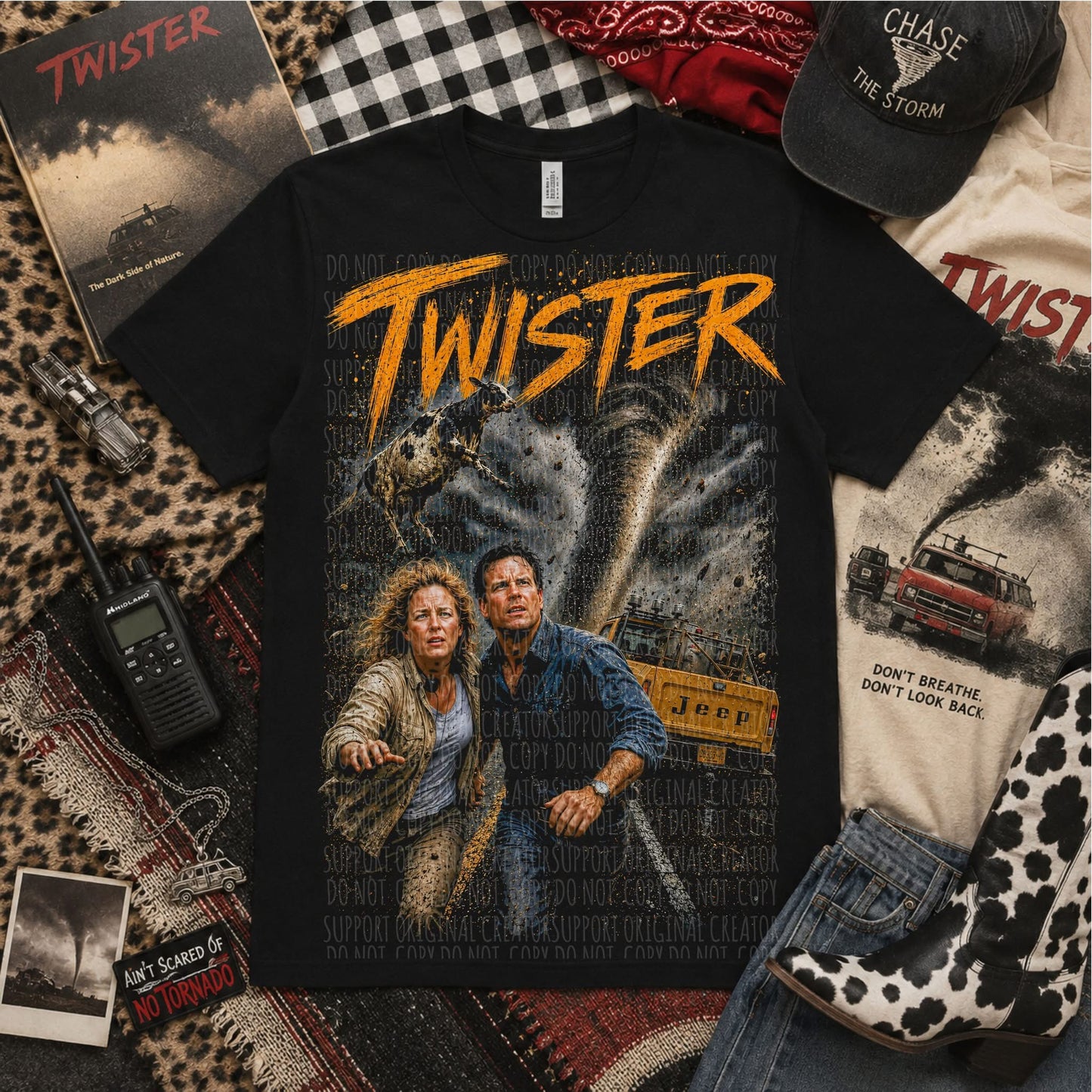 TWISTER blk tee