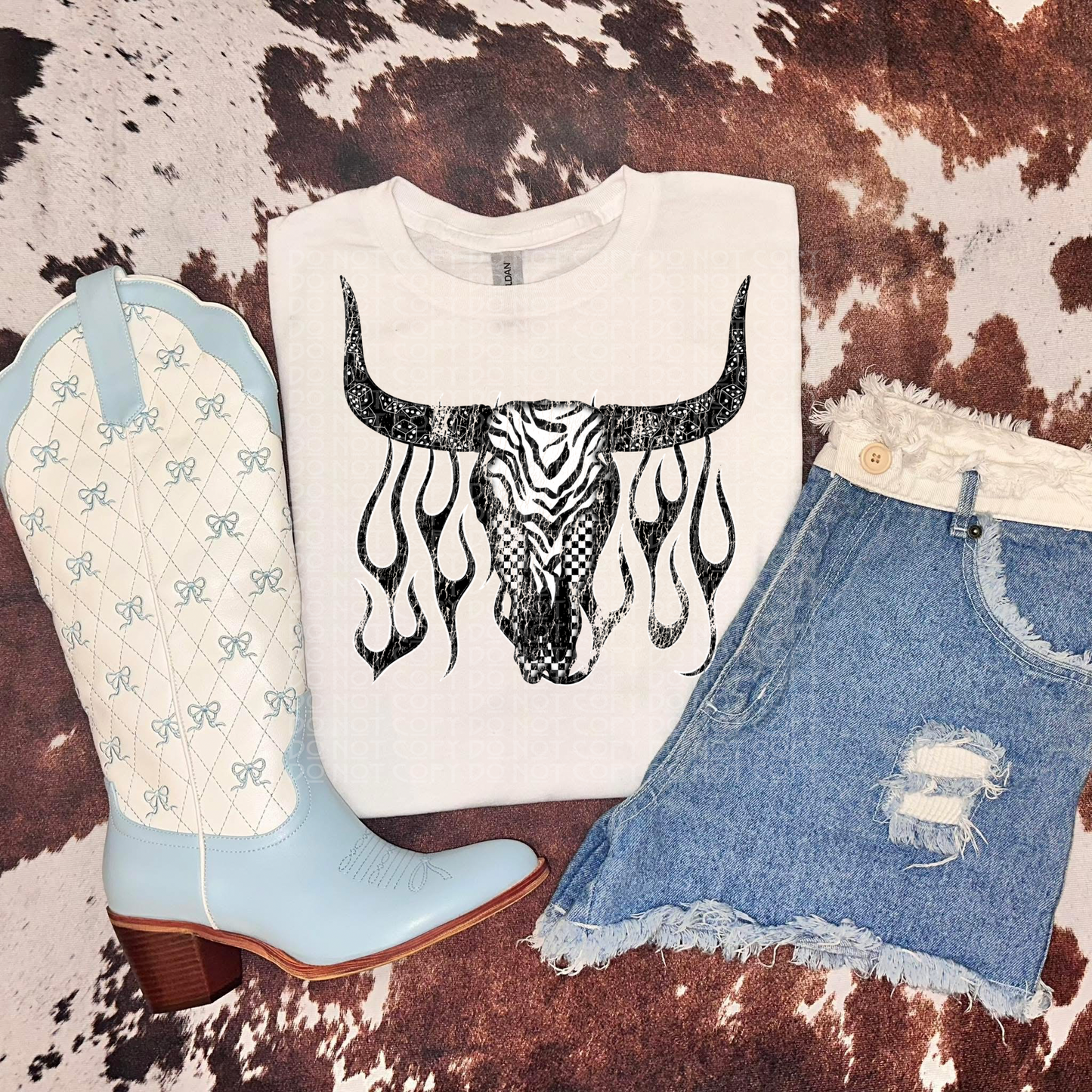 Zebra Bull Skull