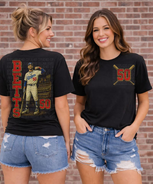 MB 50 Front Back Black Tee