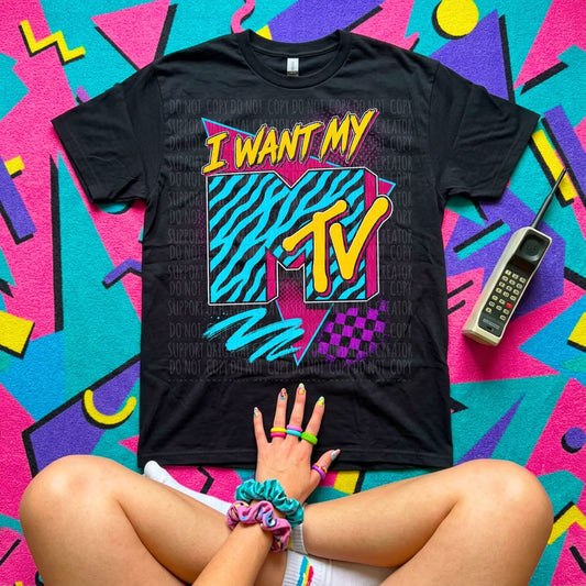 I Want My MTV blk tee