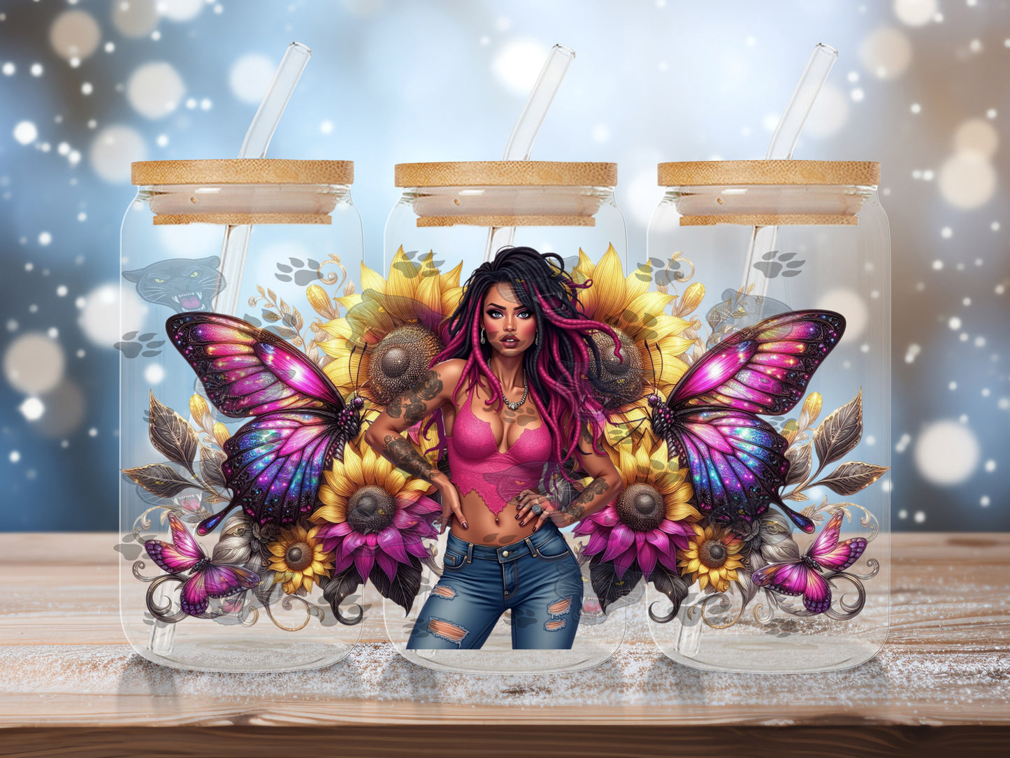 Sunflower and Butterflies