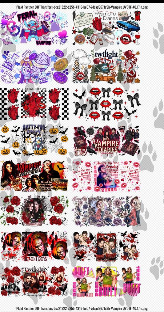Vampire themed uv gangsheet