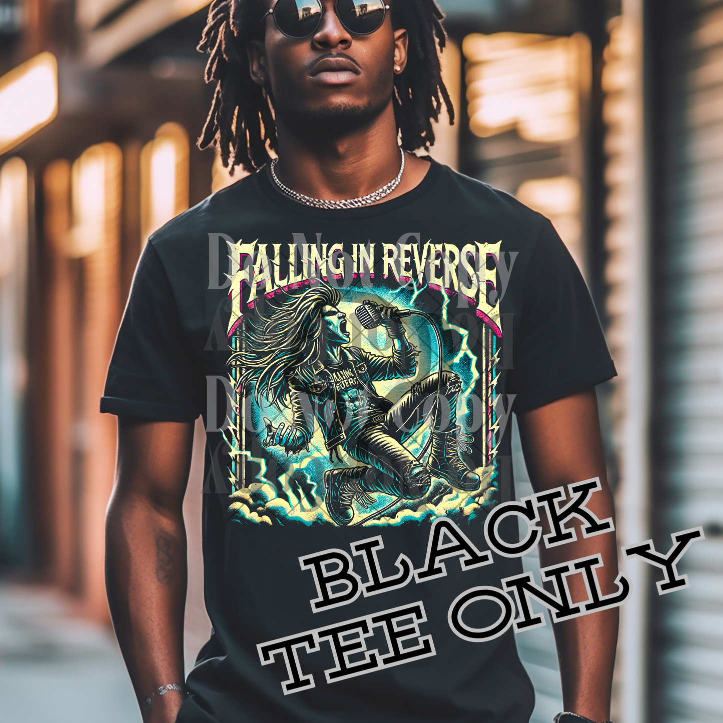 FALLING REVE*RSE BLACK TEE ONLY