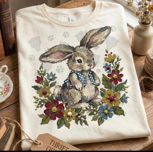 Vintage Rabbit Painting