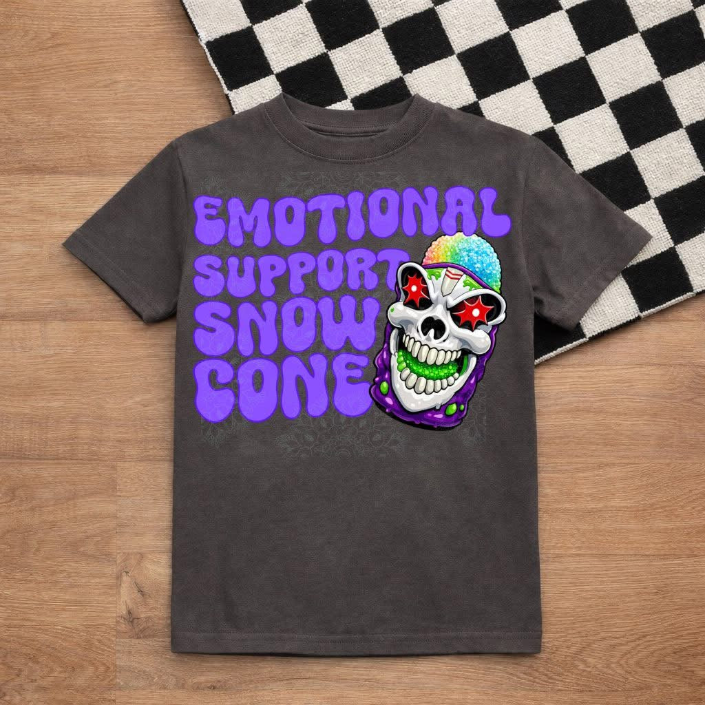 Emotional Support Snowcone Purple – Plaid Panther DTF Transfers
