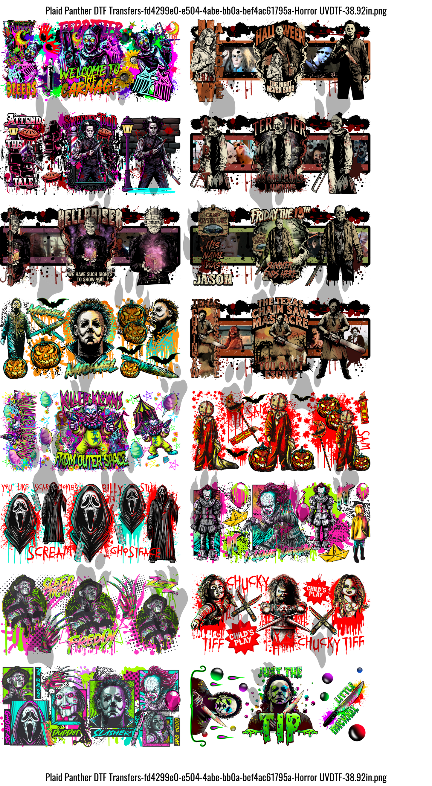 Slasher 1 themed uv gangsheet