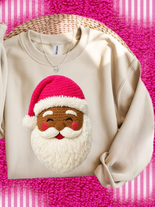 Faux Yarn Santa