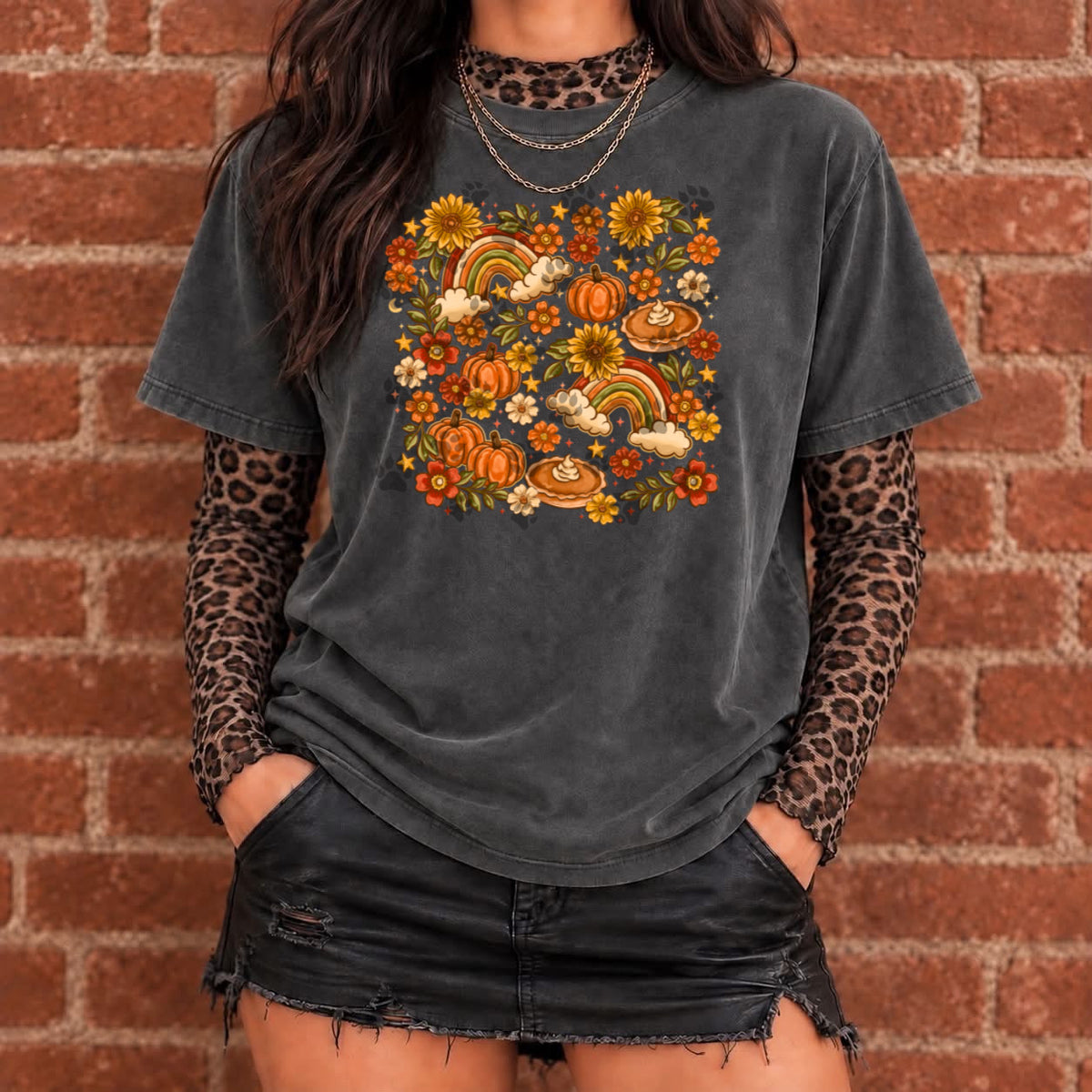 Fall Floral Mushroom Bouquet DTF transfer