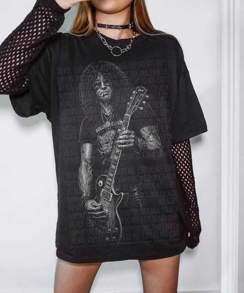 Slash B&W Black Tee