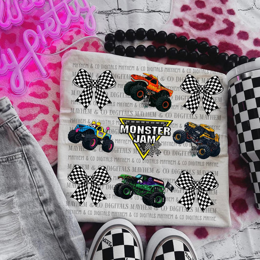 Monster Jam Grid Bows