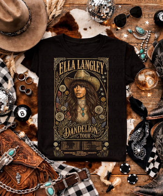 EL Dandelion Tour V2 Black Tee