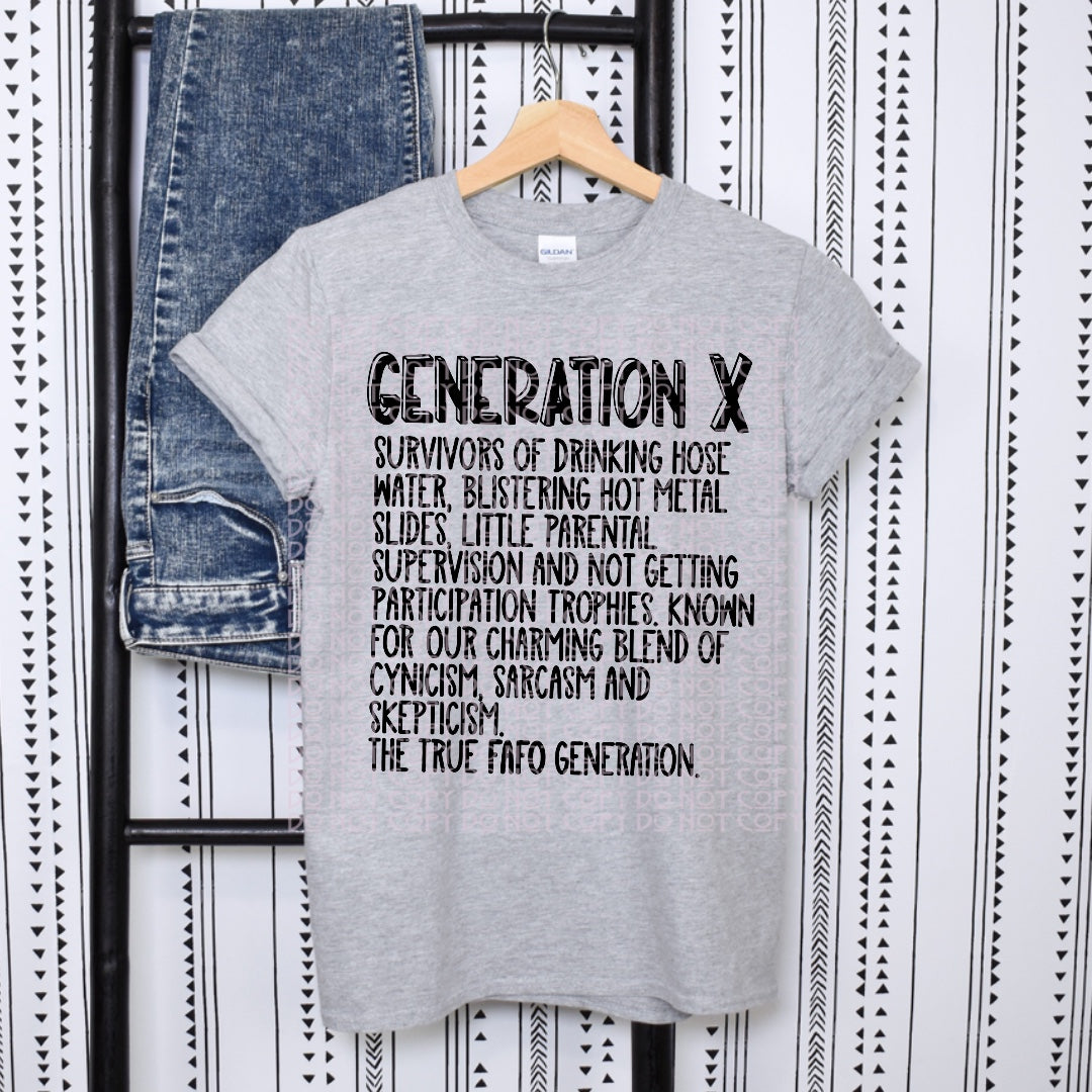 Gen X two different designs