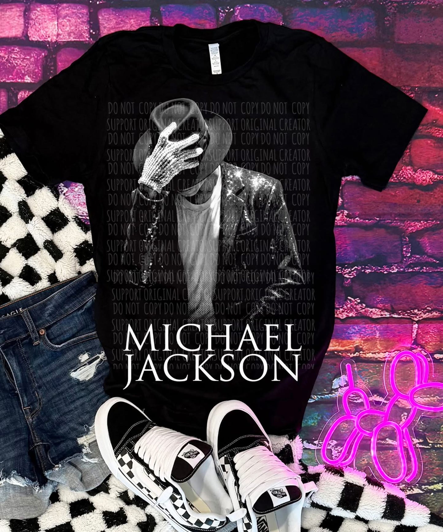 M Jackson Blk Tee