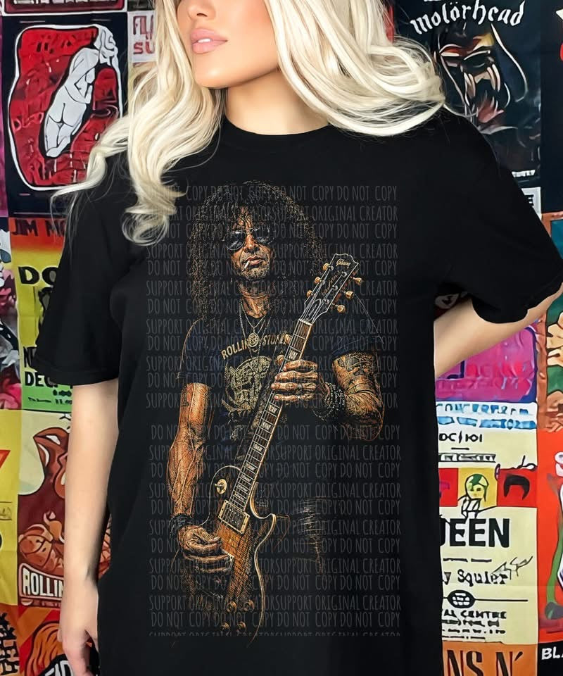 Slash Sepia Black Tee