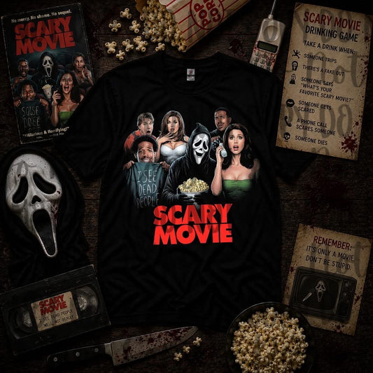 Scary Movie BLK Tee DTF Transfer
