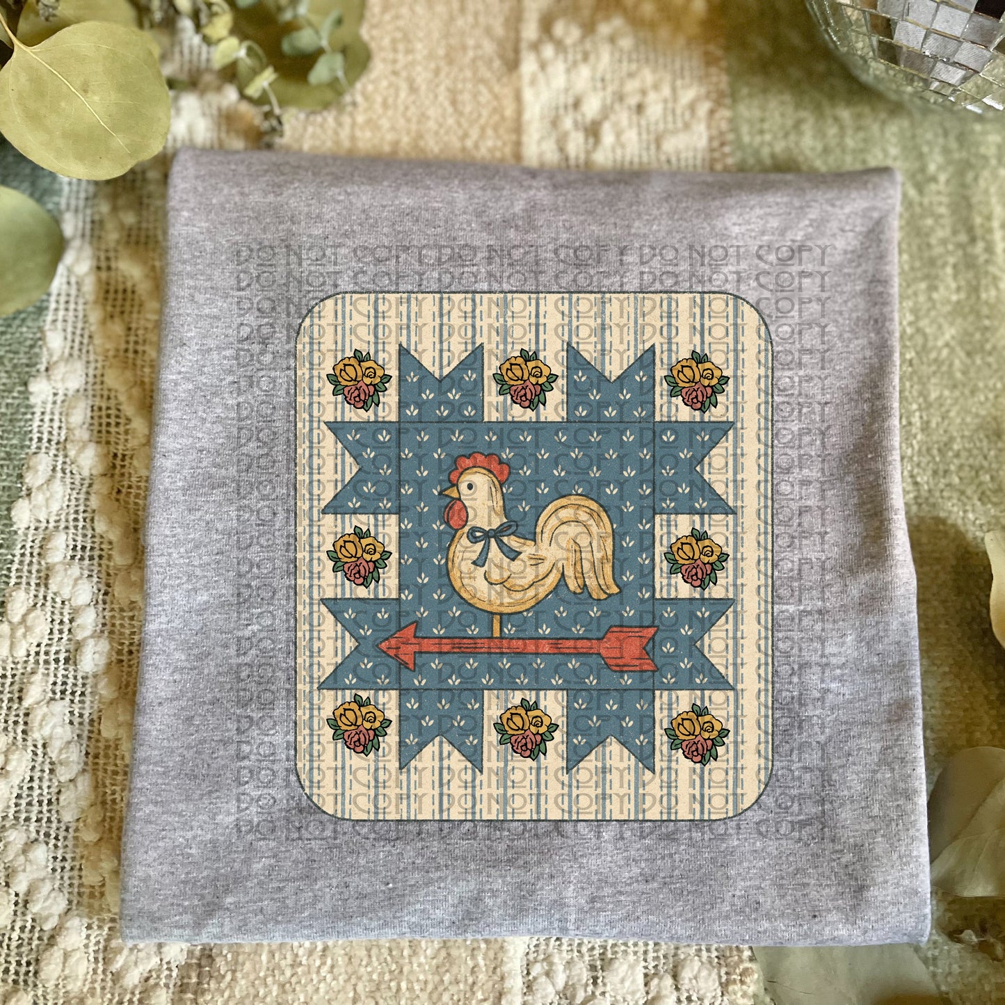 Patchwork Rooster Star