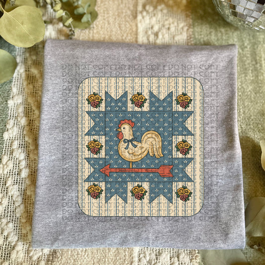 Patchwork Rooster Star