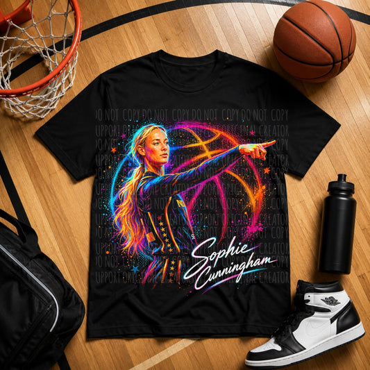 Neon Sophie BLK Tee