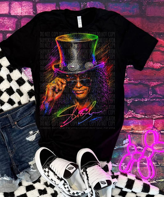 Slash Neon Black Tee