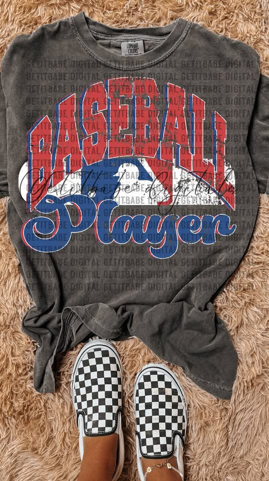 Red and Blue Baseball