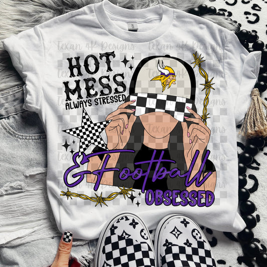 Hot Mess Football Obsessed Vikings