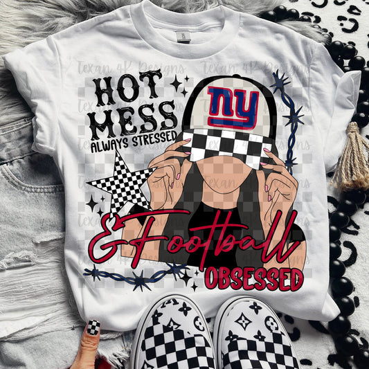 Hot Mess Football Obsessed Giants