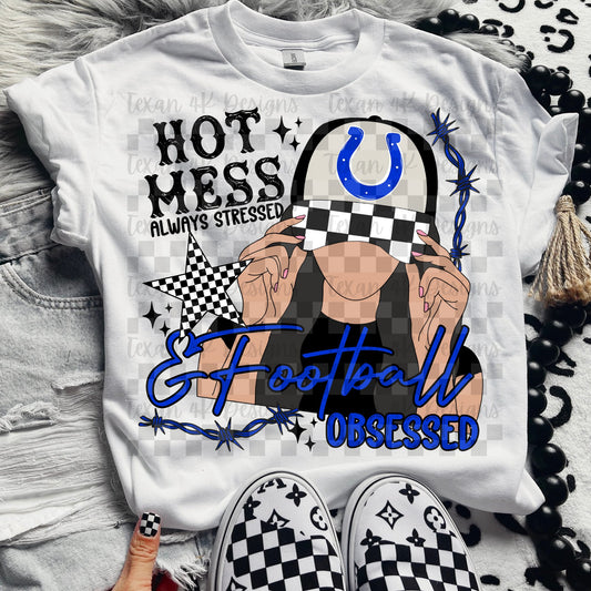 Hot Mess Football Obsessed Colts
