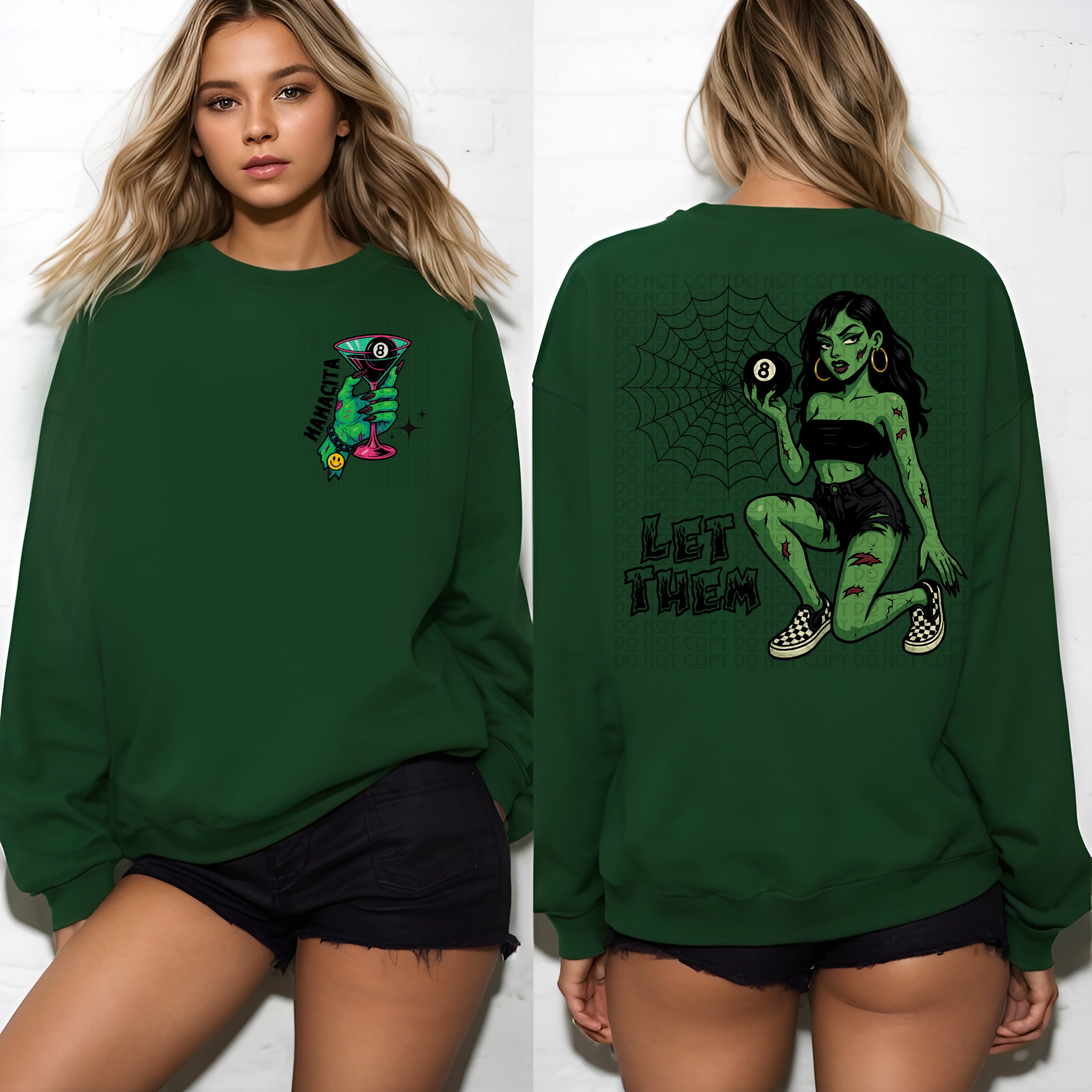 Zombie Let Them – Plaid Panther DTF Transfers