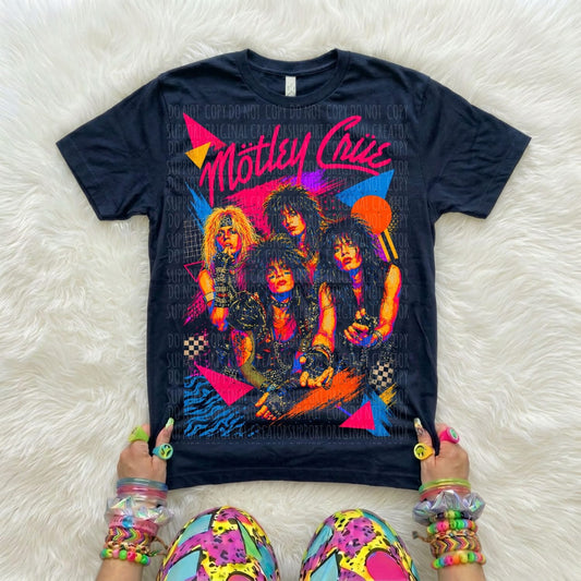 Neon Motley BLK Tee