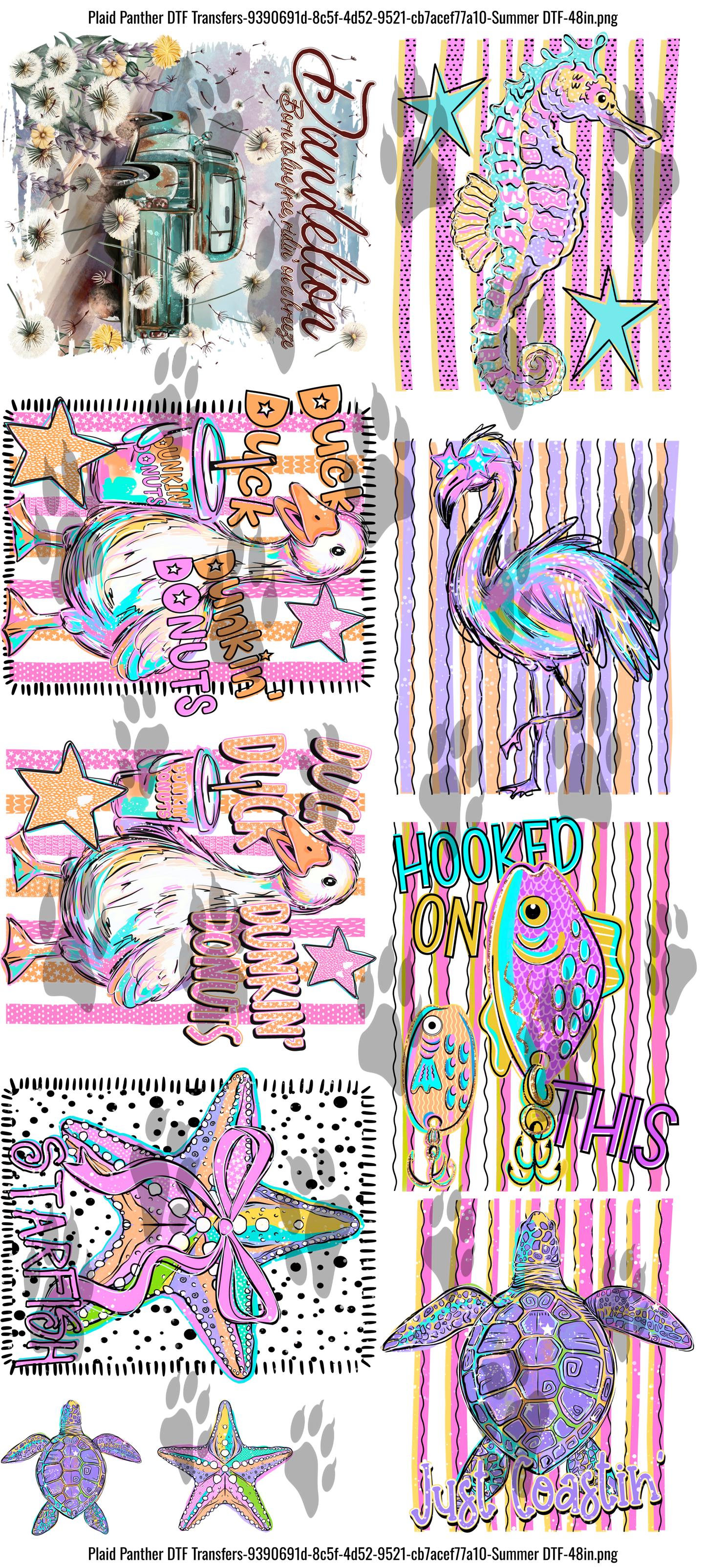 Summer DTF Gangsheet