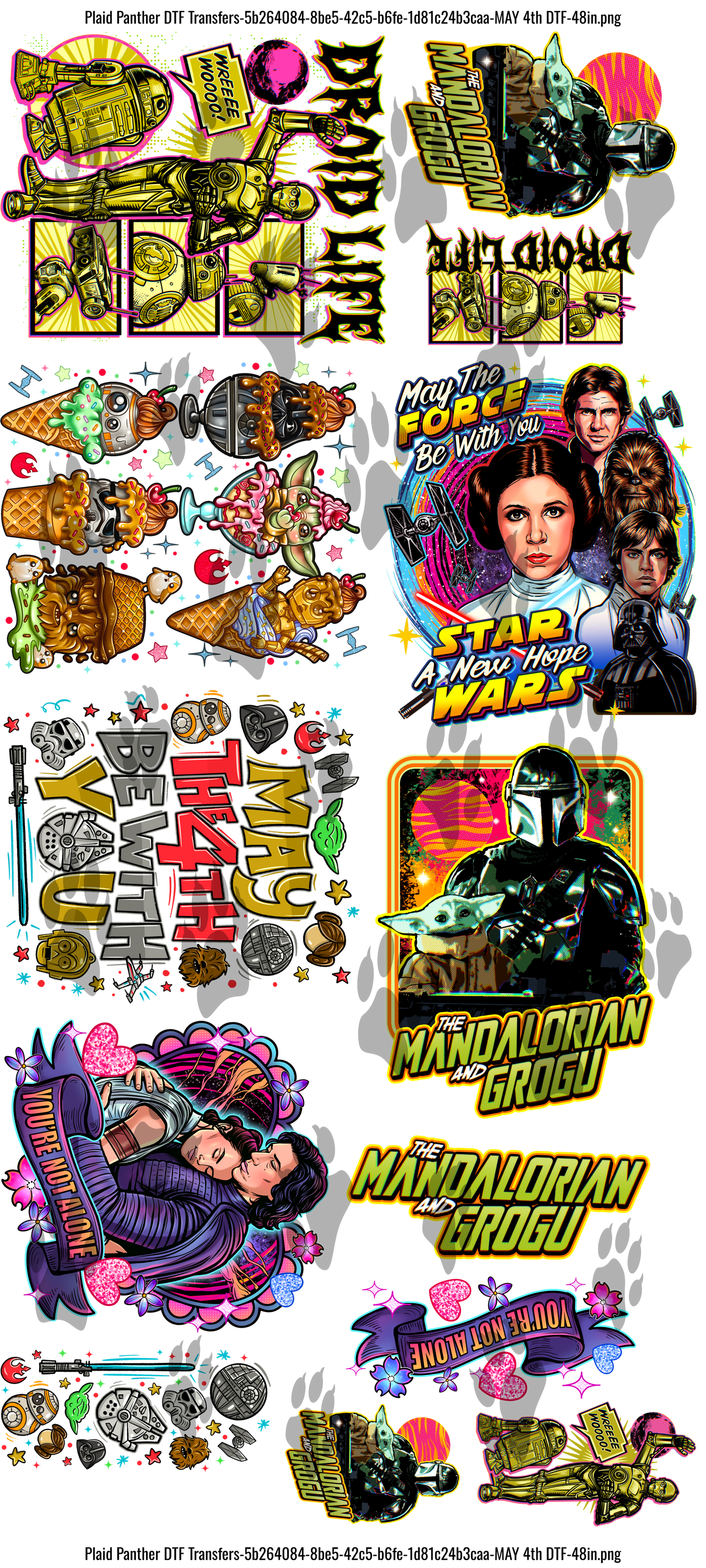 May the Fourth DTF Gangsheet