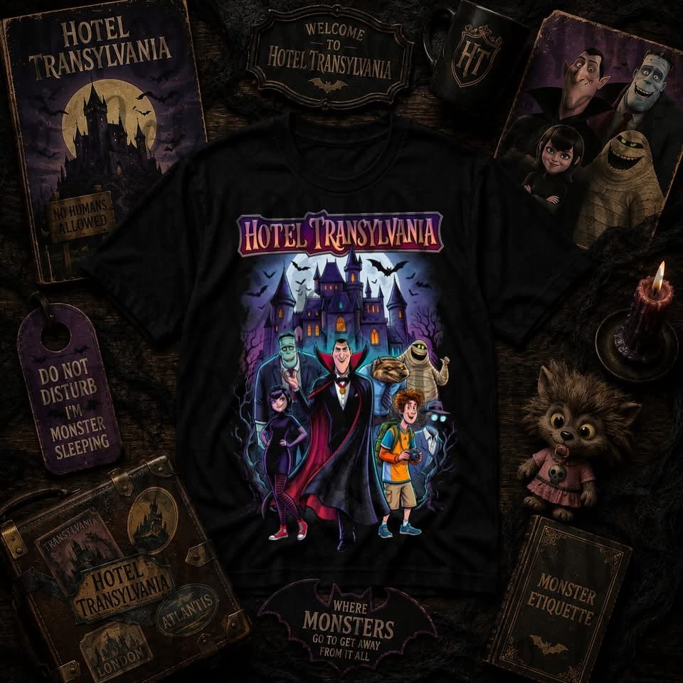 Hotel Transylvania BLK Tee DTF Transfer