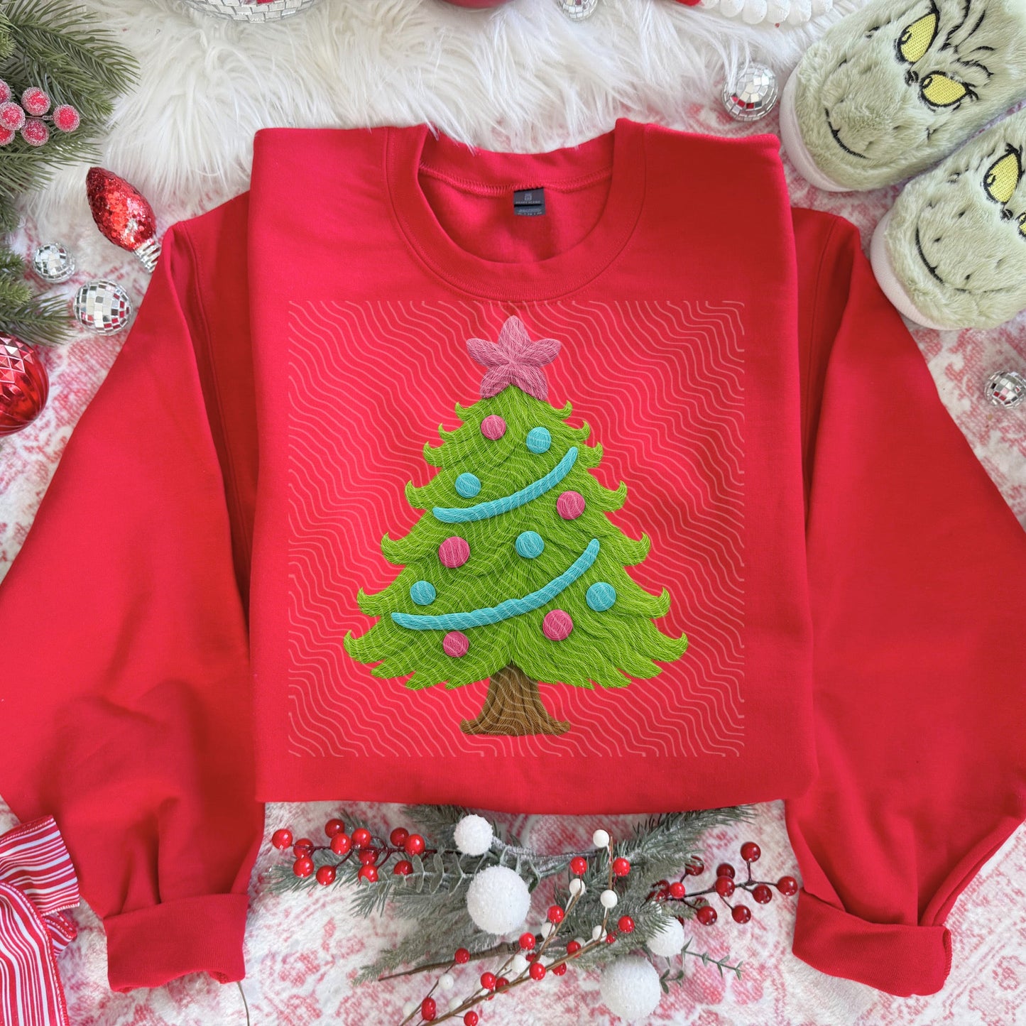 Faux Yarn Christmas Tree