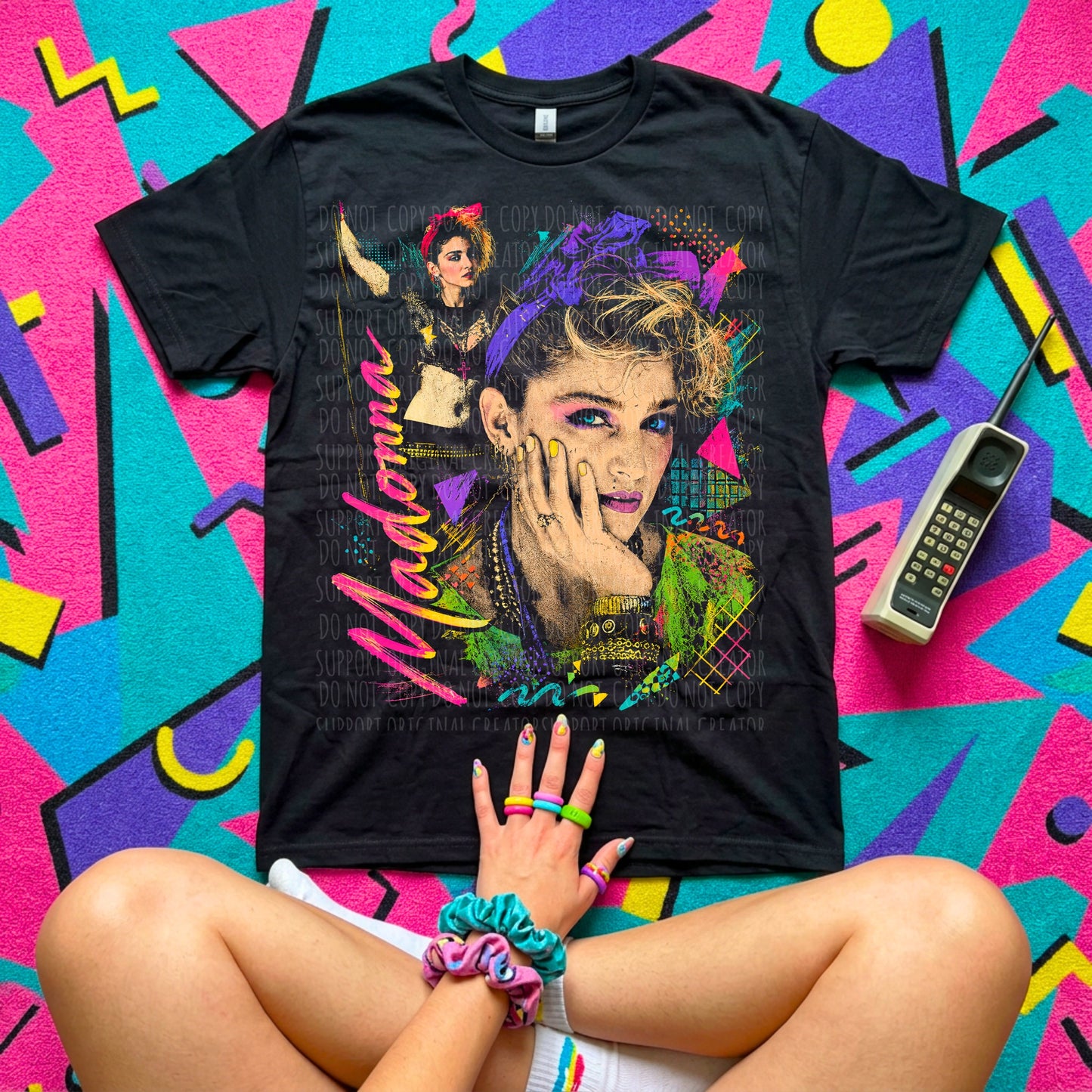 Madonna 80s Neon BLK Tee