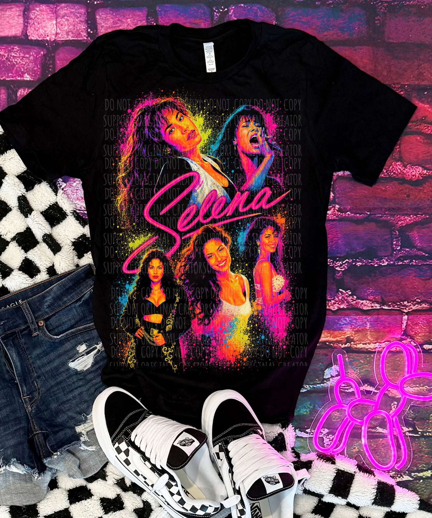 Selena Collage BLK Tee
