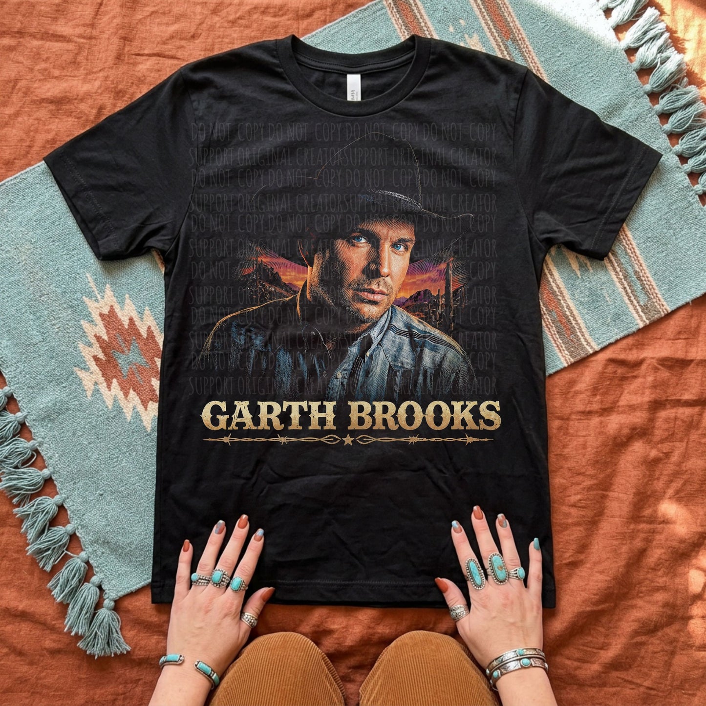 Garth Sunset BLK Tee