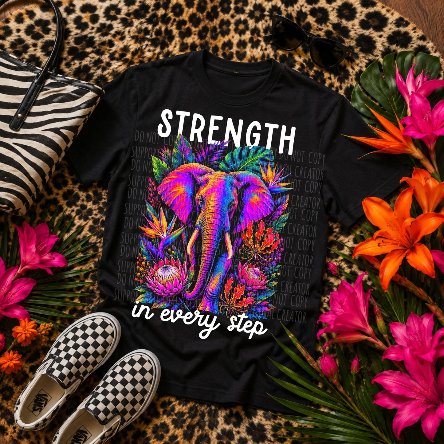 Strength In Every Step BLK Tee