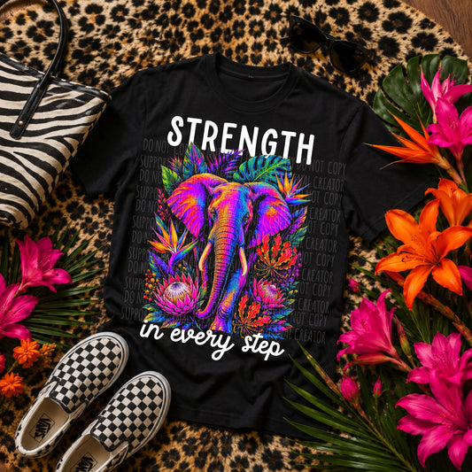 Strength In Every Step BLK Tee